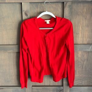 H&M red cardigan